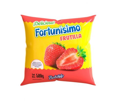 BEBIDA LACTEA FRUTILLA SACHET FORTUNISIMO 500ML
