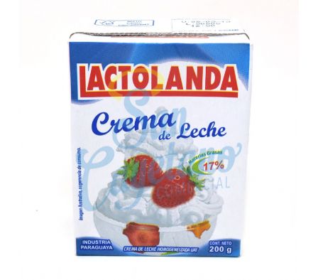 CREMA DE LECHE LACTOLANDA TETRA 200GR.