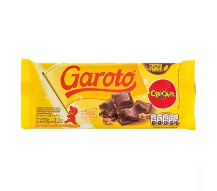 TABLETA CHOCOLATE LECHE CROCANTE GAROTO 80GR (16)