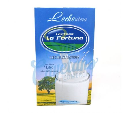 LECHE LA FORTUNA UAT ENTERA 1LITRO.(12)