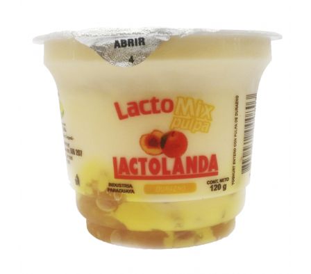 POSTRE LACTOMIX PULPA DURAZNO LACTOLANDA POTE 120G
