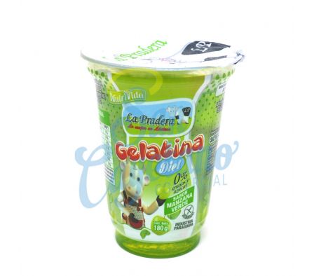 GELATINA DIET LA PRADERA MANZANA VERDE 180GR