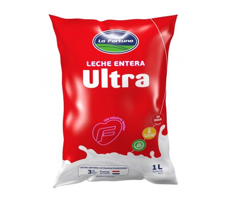 LECHE ENTERA ULTRA PASTEUR.SACHET  LA FORTUNA 1L