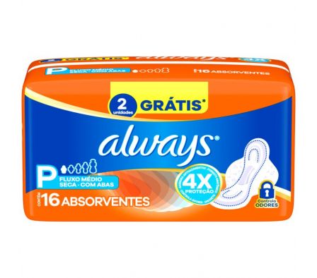 TOALLA FEMENINA C/ALAS SUPER PROTC ALWAYS 16U(12)