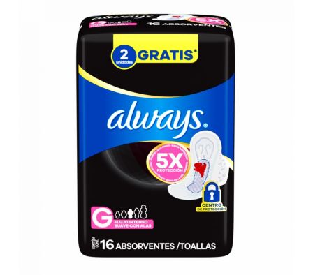 TOALLA FEMEMINA C/ALAS NOC SUAV TL3 ALWAYS16U(12)