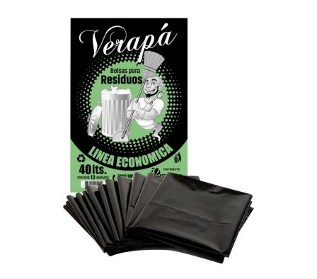 BOLSA P/RESIDUOS ECO VERAPA 40LTS (10) 