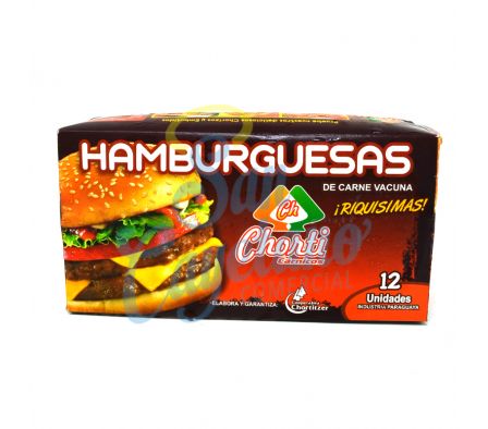 HAMBURGUESA CARNE CHORTI  12 UNIDADES (12)