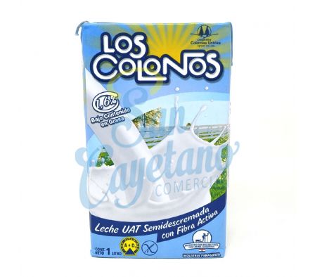 LECHE SEMIDESCREMADA FIBRA AC LOS COLONOS 1LT (12}