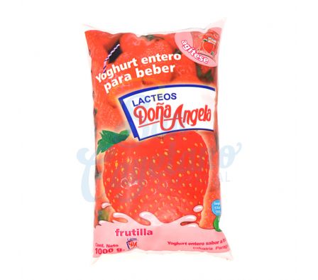 YOGUR ENTERO FRUTILLA SACHET DOÑA ANGELA 1LT 